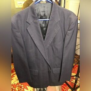 Gray striped Classic Suit jacket with Notched Lapels Towncraft 42R